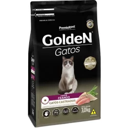 Ração GoldeN Formula Gatos Adultos Castrados Frango 3,0 kg