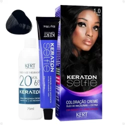 Coloração Creme Kert Keraton Selfie 1.0 Preto