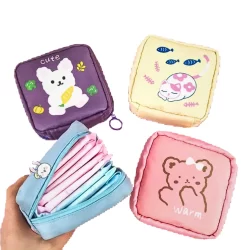 Bolsa Portátil Feminino Absorvente Maquiagem Necessaire Mão de Enfermagem Bolsas de Tampão Pequena