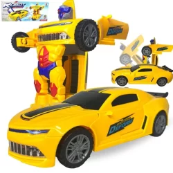 Carrinho Transformers Vira Robo Bate E Volta Som E Luz
