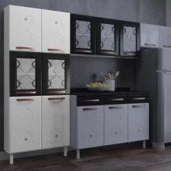 Paneleiro Duplo de Aço com Vidro Mirage New