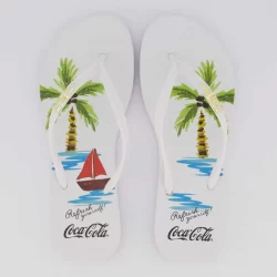 Chinelo Coca Cola Bossa Feminino Branco