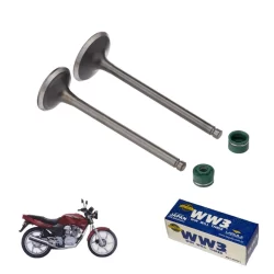 Válvulas Admissão Escape Retentor Cbx 200 Strada 1994/2002