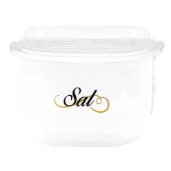 SALEIRO LUXO BRANCO COM TAMPA