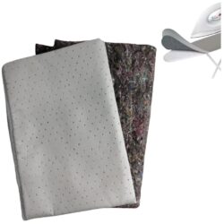 Conjunto Forro Termico 1,45x50cm+Manta 1,40x40cm De Tabua De Passar Roupa Cor Cinza Forro Com Cordão