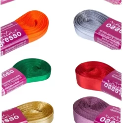 Fita de Cetim N.05 10 Metros 22mm Largura, Kit com 1un, 2un, 3un,  Varias Cores 100% Poliéster Marca Progresso