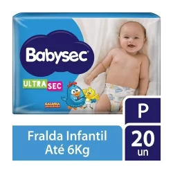Fralda Babysec Galinha Pintadinha Ultrasec P 20 Unidades