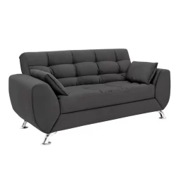 Sofá 2 Lugares Larissa Suede Cinza