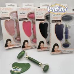 Rolo Plástico de Jade Placa Gua Sha Massagem Facial Anti Ruga Lolita