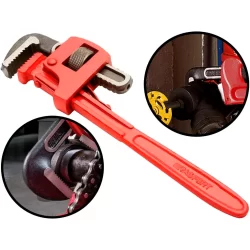 Chave De Grifo Aço Carbono Ajustável Para Canos Tubulações Encanamentos 14 Polegadas 350mm