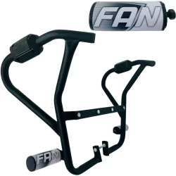 Fan 160 Modelo 2024 Protetor Carenagem Motor Tanque Branco Mata Cachorro com Pedal Slider Moto