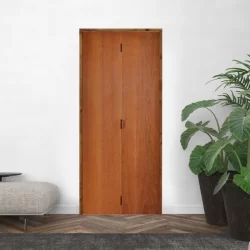 Kit Porta de Madeira Camarão 210x62cm Batente 11cm Rodam