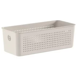 Cesto Caixa 3L Organizador OU Flow Bege 9cm x 12cm x 27cm