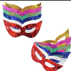 Kit 72 ou 204 Máscara Fantasia/ Carnaval Festa aniversário Decoração Gatinho / Pontudo