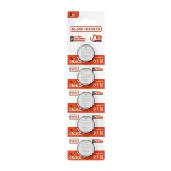 Bateria Moeda CR2032 3V Blister Com 5 Unidades Black+Decker