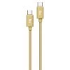 Cabo Tipo-C para Tipo-C de Nylon Reforçado 1m Dourado - ELG