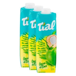 Kit 3 Água de Coco Tial Esterilizada 1 Litro