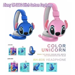 Novos Fones De Ouvido Bluetooth Sem Fio Ponto AH-806 Alta Fidelidade Dobrável Estéreo Com Microfone Anime Dos Desenhos A