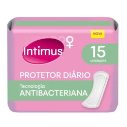 INTIMUS PROTETOR DIÁRIO ANTIBACTERIANA COM 15 UNIDADES
