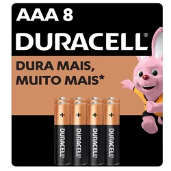 Pilha Alcalina Aaa Duracell 8 Unidades