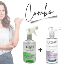 Kit Depilatório Loção Pré Salvia + Óleo Uva Pós 500ml Depilart