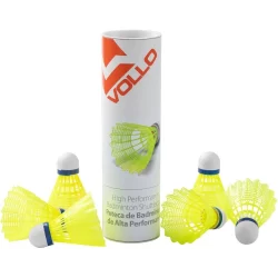 Kit 6 Petecas de Badminton de Nylon Vollo