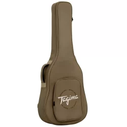 Capa Violão Folk Tagima GigBag Acolchoada Estofada Luxo Bege Com Bolsos Alça Mochila
