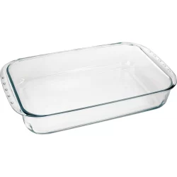 Assadeira Retangular Funda para Lasanha Marinex Média 36cm x 22cm x 7cm 3,7L, Vidro - 6537