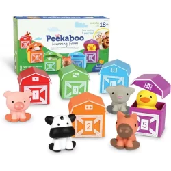 Peekaboo-10 Pieces Learning Farm, Idades 18 Meses Brinquedos Da Criança, Contagem E Seleção De, Animais De