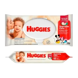 LENÇO UMEDECIDO HUGGIES NATURAL CARE COM 48 UNIDADES
