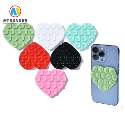 Suporte De Ventosa MYRONGBR , De Silicone Em Formato De Coração , Forte Adsorção
