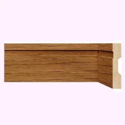 Kit Rodapé de MDF 10cm x 15mm x 2,40m 10 Barras com Friso 1002 Moldufama Nogueira Málaga Frisado