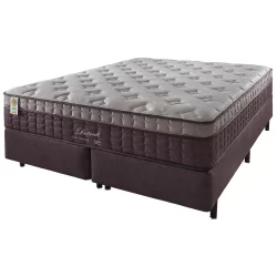 Cama Box + Colchão Queen Detroit Molas Ensacadas Visco Gel Pillow In 158x198x68cm