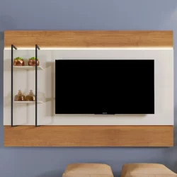 Painel para Tv até 65 Polegadas Granada Com Led 2 Prateleiras