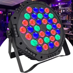 Canhão Refletor 36 Leds Jogo de Luz Par RGB dmx Strobo Iluminação Dj Balada Festa Bivolt Envia já