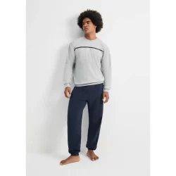 Pijama Longo Masculino Em Moletom Hering