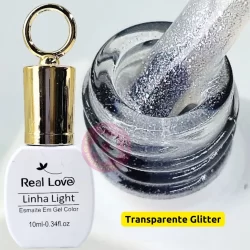 Esmalte em gel Transparente com brilho 150 10ml Real Love Chaveirinho