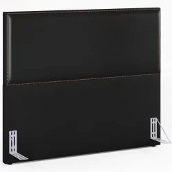 Cabeceira Cama Box Casal Com Tachas 140 cm Vicenza L02 Couríssimo Preto - Lyam Decor