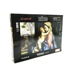 Quebra Cabeça Puzzle 1.000 Peças A Virgem e Menino Jesus Previtali Mimo Toys Jogo Puzzle