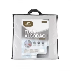 Protetor de Colchão Queen 160x200cm  Flor de Algodão com Elástico Impermeável Fibrasca