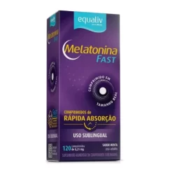 Melatonina Fast 120 Cpr 210µg Sabor Menta - Equaliv