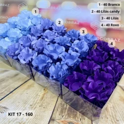 KIT 160 Forminhas Para Doces Finos BRANCO + LILÁS CANDY + LILÁS + ROXO