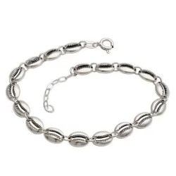 Pulseira Bali Buzios em Prata 925