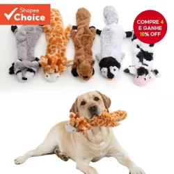 Animal Shape Pet Plush com função de vazamento Dog Toy com latido BB Molar Pet Supplies resistentes à mordida