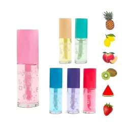Kit 6 Lip Oil  Gloss Hidratante Labial Frutas Brilho Textura Super Leve Lua e Neve