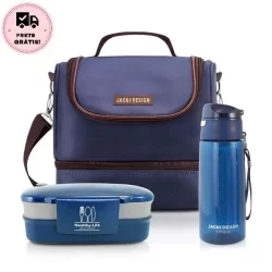Kit Fitness Bolsa Térmica Com Marmita 2 andares e Squeeze - Jacki Design