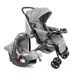Carrinho de Bebê Com Alça Reversível +Bebê Conforto Travel System Reverse Duo - Cosco Kids