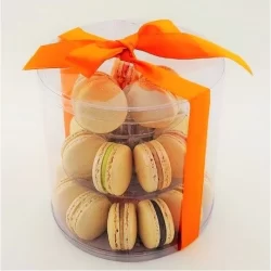 Caixa Tubular 15 X 15 Para Macarons C/ Torre de 3 Pisos - Pct 1 Und