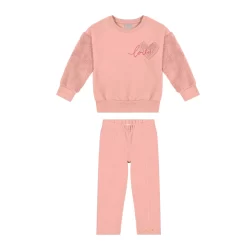 Conjunto Infantil Menina Pelúcia Lurex Colorittá Rosa