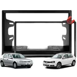 Moldura Painel 2 Din Central Multimidia Dvd Mp5 Tela Tv Som Padrão Japonês - Volkswagen Golf 99/13